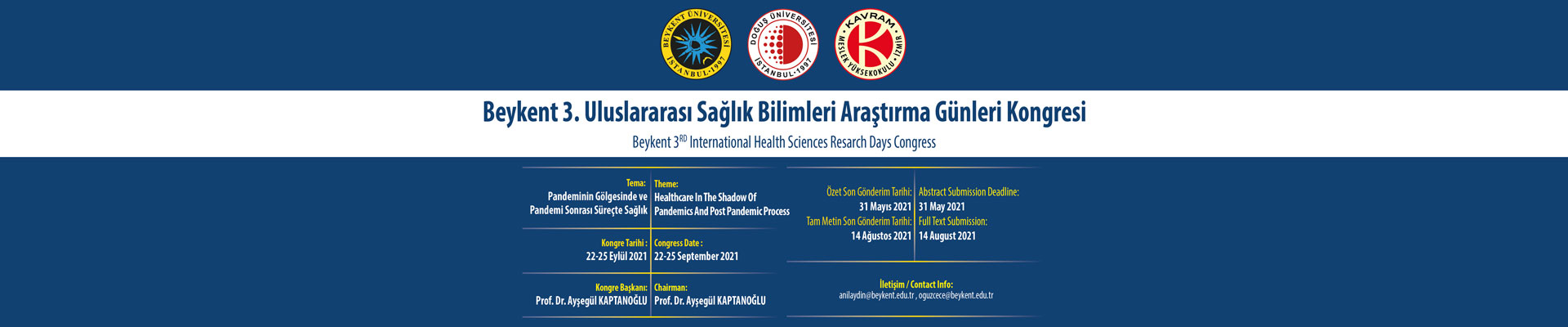 Beykent 3rd International Health Sciences Research Days Congress