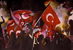 33-pinar-ceylan-15-temmuz-coskusu-ii-2021-kagit-uzerine-suluboya-35x50-cm-beykent-universitesi-istanbul