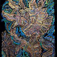 profesin-sarioglu-tekstil-ve-moda-tasarimi-bolumu-suya-inen-atlar-80-120-cm-teknik-boya-sokme-pentur-calismasi