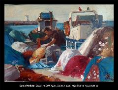 burcu-pehlivan-balikci-ve-balik-aglari-liman-3-2020-kagit-uzerine-ygb-29x41-cm