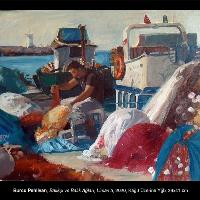 burcu-pehlivan-balikci-ve-balik-aglari-liman-3-2020-kagit-uzerine-ygb-29x41-cm