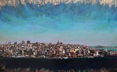 11 Emre Tandırlı, Galata Panorama, 2014, tuval üz. yağlıboya, 100x160 cm, Serap Ulusoy Koleksiyonu, İstanbul