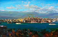 13 Emre Tandırlı, Galata 1, 2014, tuval üz. yağlıboya, 58x90 cm, Özel Koleksiyon, İstanbul